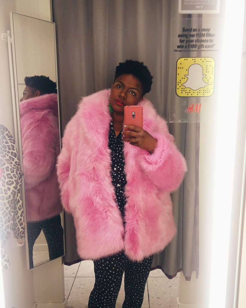 MAMA WANTS THAT SUPERFLY H&M FAUX FUR JACKET