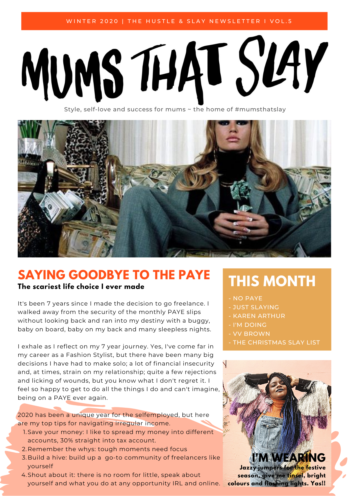 Hustle & Slay Newsletter - Christmas issue self love newsletter motherhood